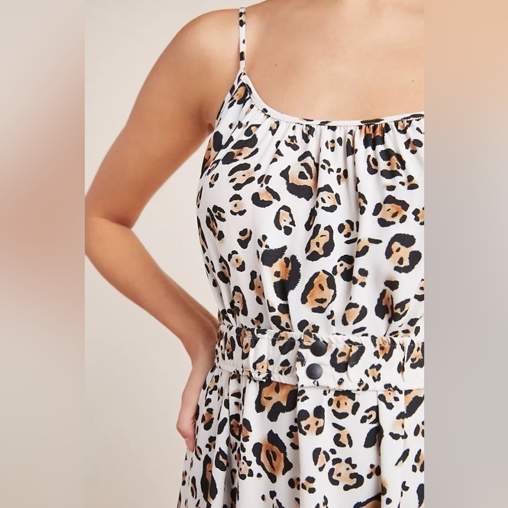Anthropologie Corey Lynn Calter Leopard Print Arabella Midi Dress XS - Picture 4 of 16